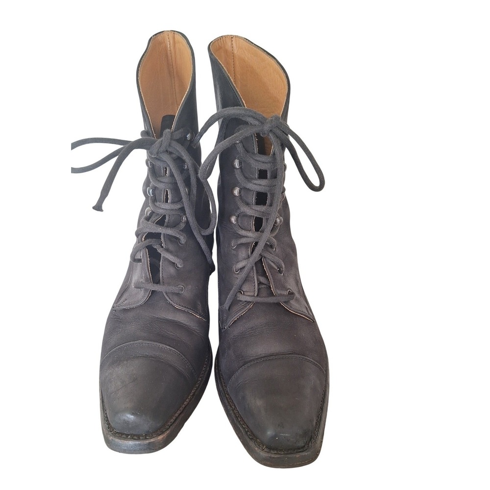 Sancho biker cowboy boots women black leather size 41